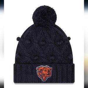 Chicago Bears Navy Knit Pom-Pom Beanie